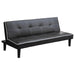 Katrina Tufted Upholstered Sofa Bed Black - U&U Home Budget Furniture (Carteret, NJ)