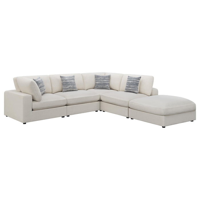 Serene 5-piece Upholstered Modular Sectional Sofa Beige - U&U Home Budget Furniture (Carteret, NJ)