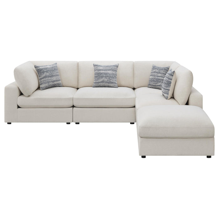 Serene 5-piece Upholstered Modular Sectional Sofa Beige - U&U Home Budget Furniture (Carteret, NJ)
