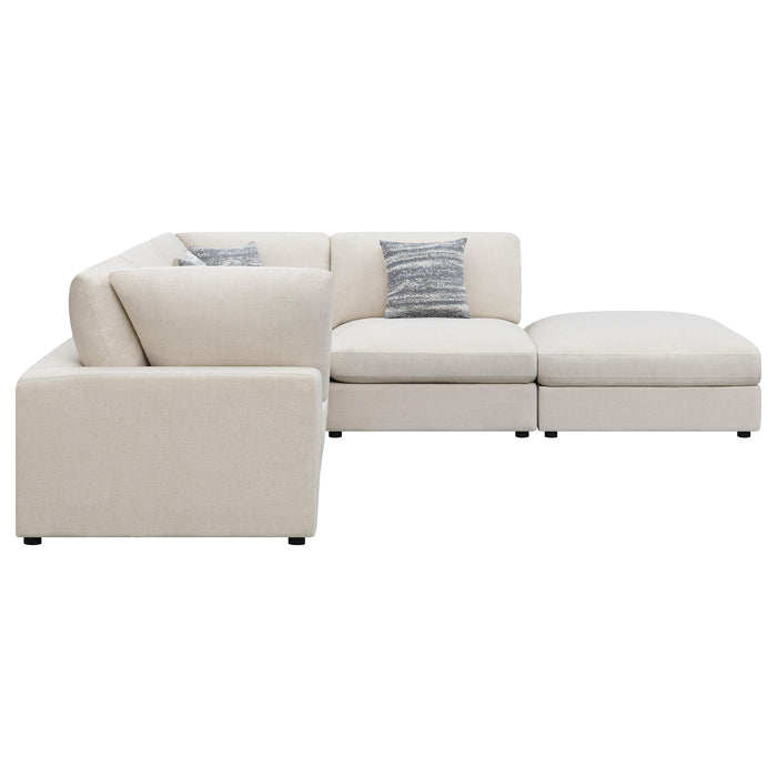 Serene 5-piece Upholstered Modular Sectional Sofa Beige - U&U Home Budget Furniture (Carteret, NJ)
