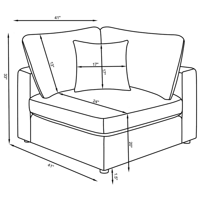Serene 5-piece Upholstered Modular Sectional Sofa Beige - U&U Home Budget Furniture (Carteret, NJ)