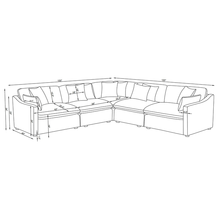 Hobson Sectionals 9 - U&U Home Budget Furniture (Carteret, NJ)