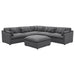 Hobson 6-piece Upholstered Modular Sectional Sofa Charcoal - U&U Home Budget Furniture (Carteret, NJ)