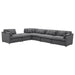 Hobson 6-piece Upholstered Modular Sectional Sofa Charcoal - U&U Home Budget Furniture (Carteret, NJ)