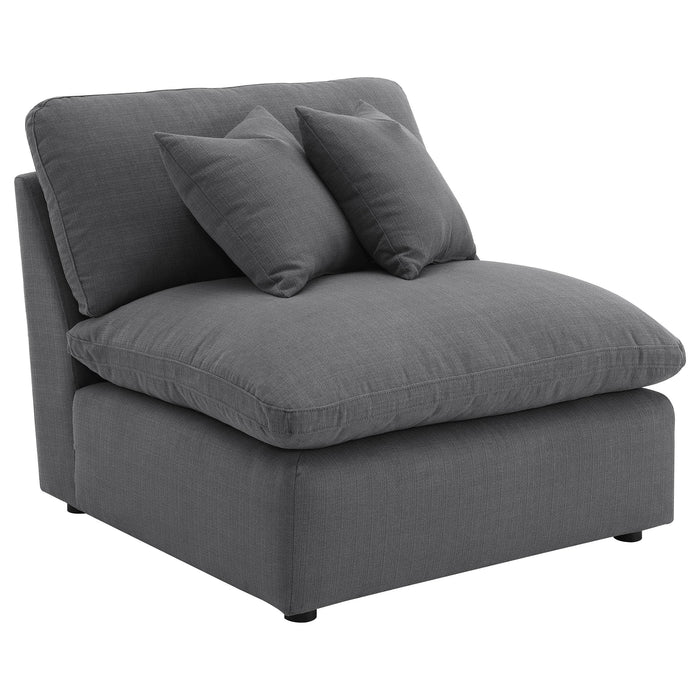 Hobson 6-piece Upholstered Modular Sectional Sofa Charcoal - U&U Home Budget Furniture (Carteret, NJ)