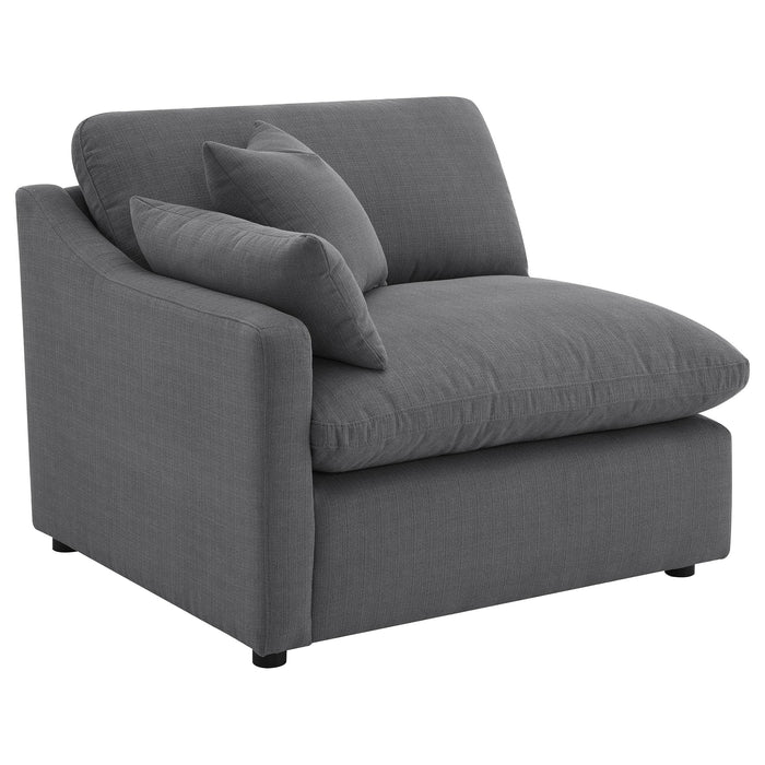 Hobson 6-piece Upholstered Modular Sectional Sofa Charcoal - U&U Home Budget Furniture (Carteret, NJ)
