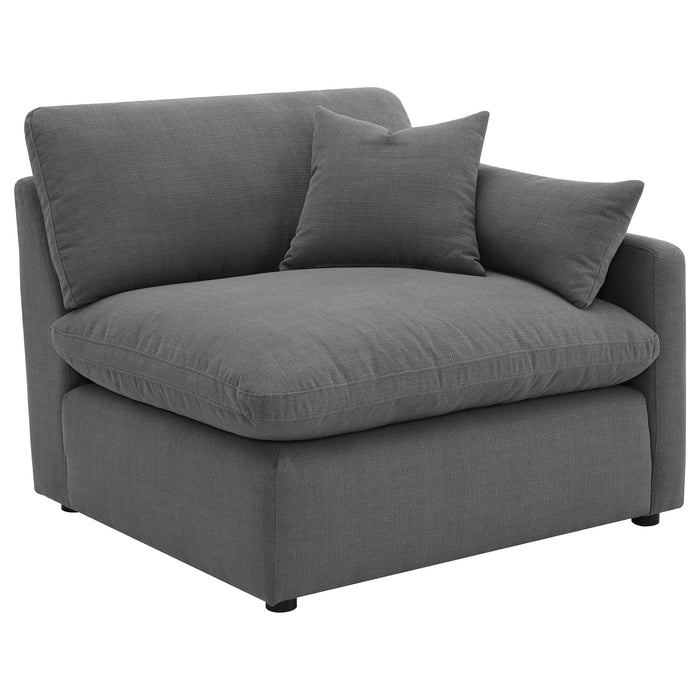 Hobson 6-piece Upholstered Modular Sectional Sofa Charcoal - U&U Home Budget Furniture (Carteret, NJ)
