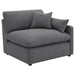 Hobson 6-piece Upholstered Modular Sectional Sofa Charcoal - U&U Home Budget Furniture (Carteret, NJ)