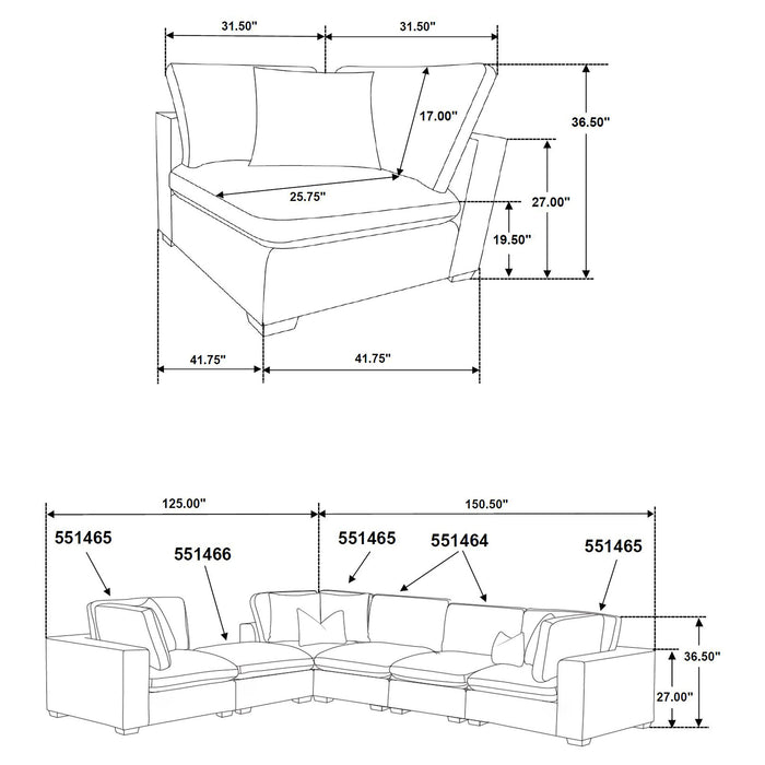 Lakeview Modular Sectionals Upholstered - U&U Home Budget Furniture (Carteret, NJ)