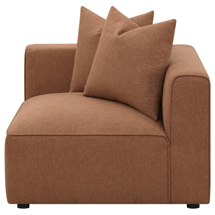 Jennifer Upholstered Corner Chair - U&U Home Budget Furniture (Carteret, NJ)
