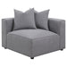Jennifer Upholstered Corner Chair - U&U Home Budget Furniture (Carteret, NJ)