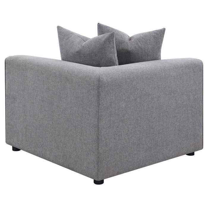 Jennifer Upholstered Corner Chair - U&U Home Budget Furniture (Carteret, NJ)