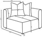 Jennifer Upholstered Corner Chair - U&U Home Budget Furniture (Carteret, NJ)