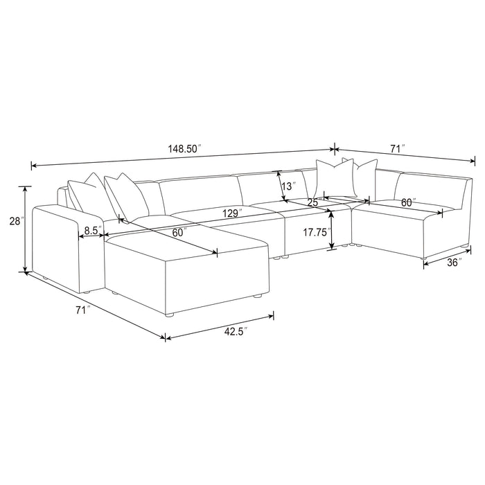 Freddie Sectionals 3 - U&U Home Budget Furniture (Carteret, NJ)