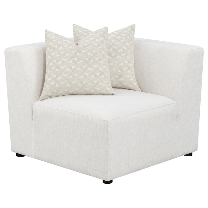 Freddie Upholstered Corner Chair Pearl - U&U Home Budget Furniture (Carteret, NJ)