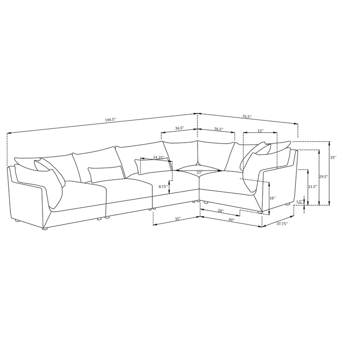 Sasha Modular Sectionals 2 - U&U Home Budget Furniture (Carteret, NJ)