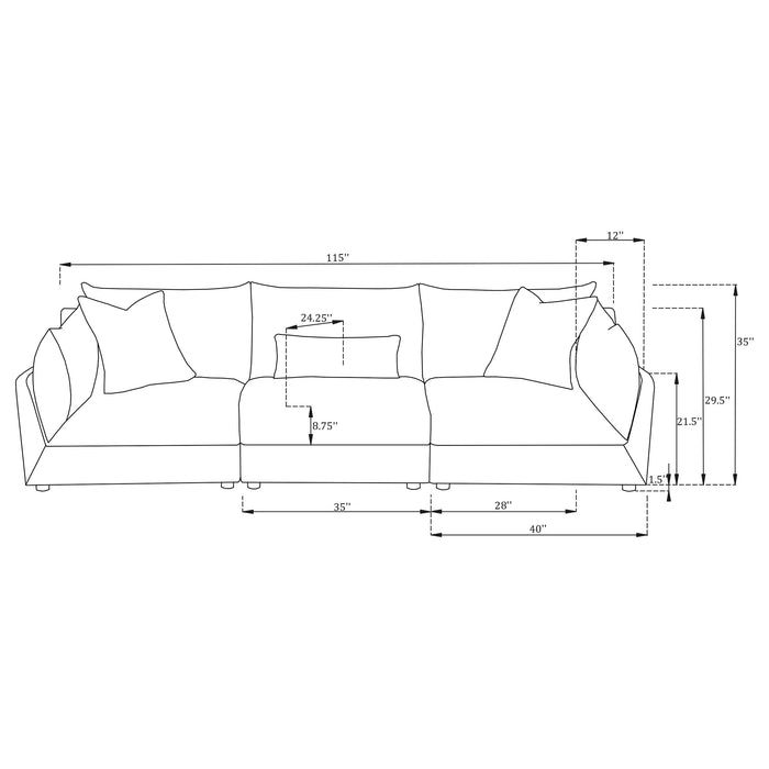 Sasha Stationary Sofas - U&U Home Budget Furniture (Carteret, NJ)