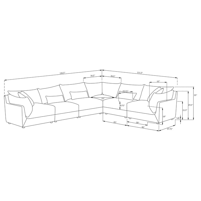 Sasha Modular Sectionals 2 - U&U Home Budget Furniture (Carteret, NJ)