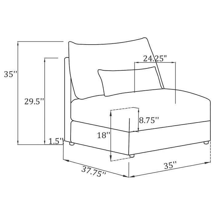 Sasha Accent Chair - U&U Home Budget Furniture (Carteret, NJ)