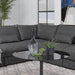 Sasha Upholstered Corner Chair Barely Black - U&U Home Budget Furniture (Carteret, NJ)