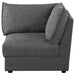 Sasha Upholstered Corner Chair Barely Black - U&U Home Budget Furniture (Carteret, NJ)