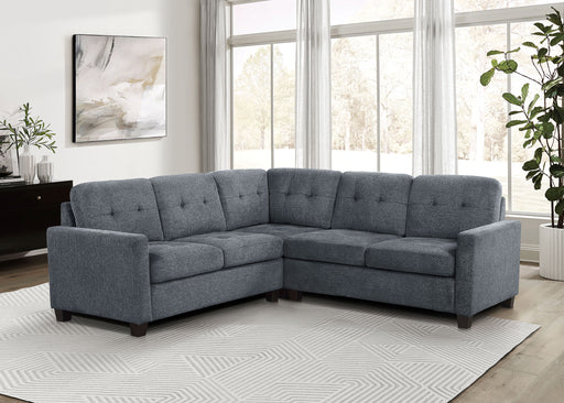 Georgina 5 Pc Stationary Sectionals Grey - U&U Home Budget Furniture (Carteret, NJ)