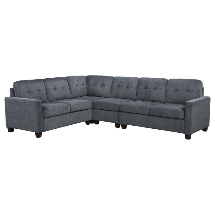 Georgina 4-piece Upholstered Modular Sectional Sofa Beige - U&U Home Budget Furniture (Carteret, NJ)