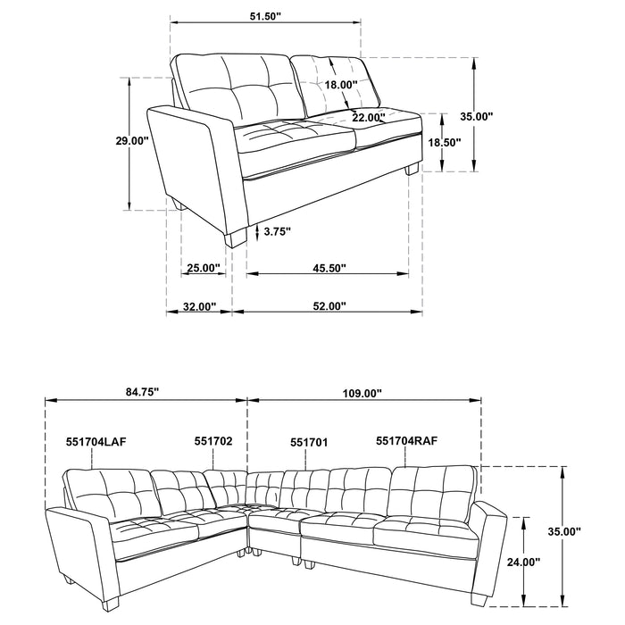Georgina Modular Sectionals 5 - U&U Home Budget Furniture (Carteret, NJ)