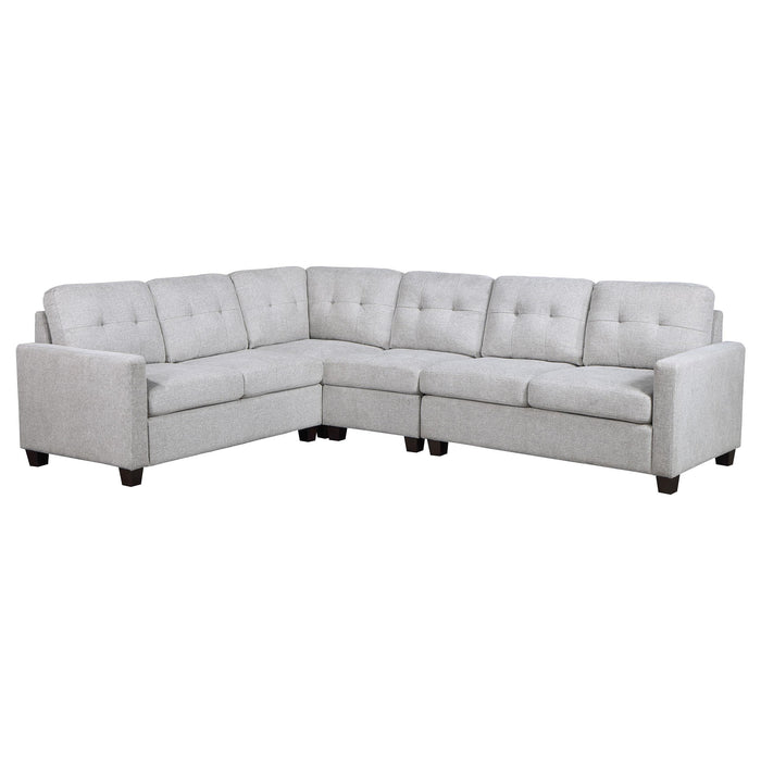 Georgina 4-piece Upholstered Modular Sectional Sofa Beige - U&U Home Budget Furniture (Carteret, NJ)