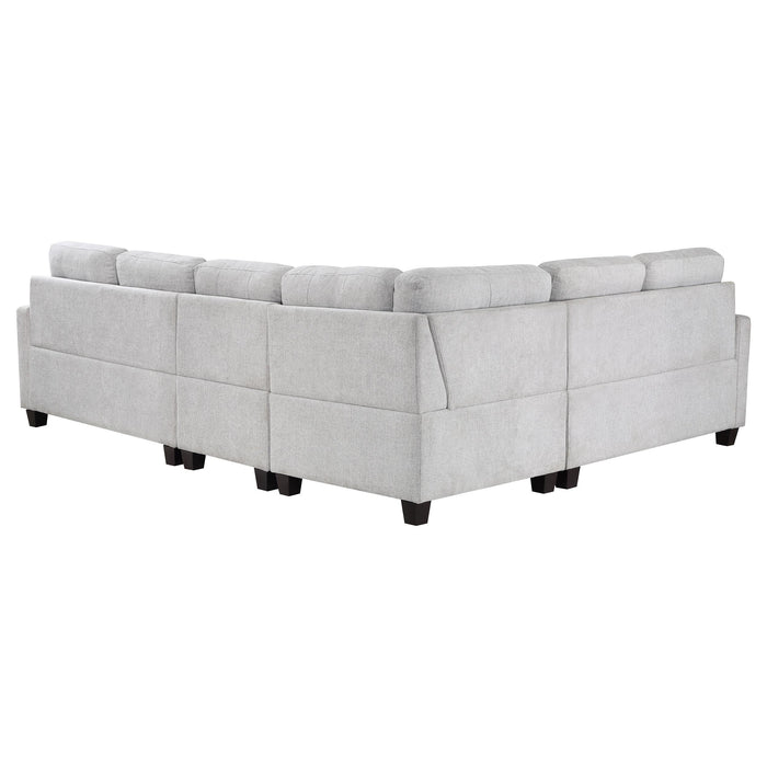 Georgina 4-piece Upholstered Modular Sectional Sofa Beige - U&U Home Budget Furniture (Carteret, NJ)