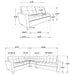 Georgina 4-piece Upholstered Modular Sectional Sofa Beige - U&U Home Budget Furniture (Carteret, NJ)