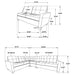 Georgina 4-piece Upholstered Modular Sectional Sofa Beige - U&U Home Budget Furniture (Carteret, NJ)