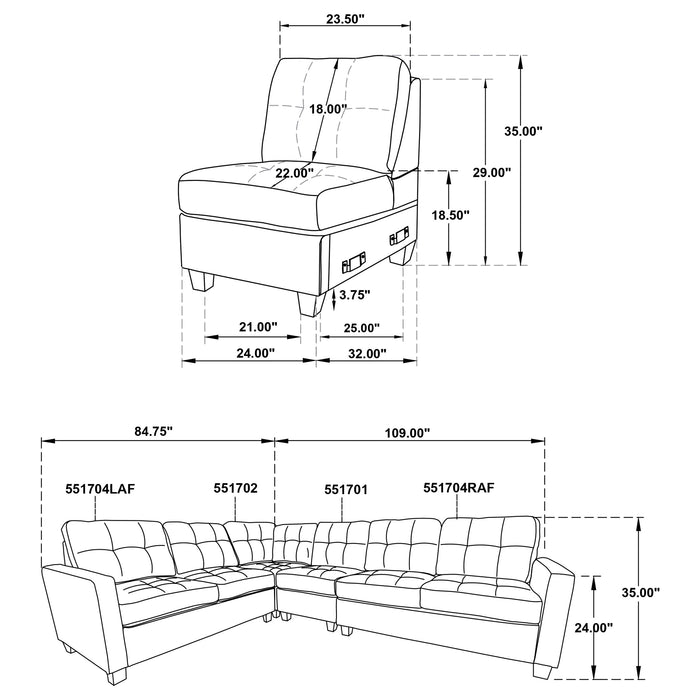 Georgina Modular Sectionals - U&U Home Budget Furniture (Carteret, NJ)