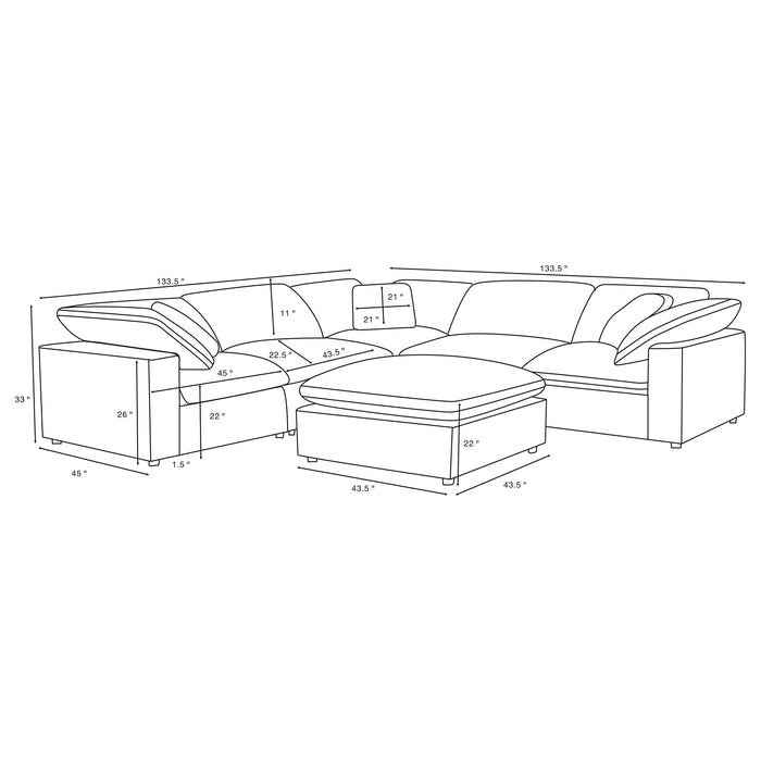 Raleigh Modular Sectionals Upholstered - U&U Home Budget Furniture (Carteret, NJ)