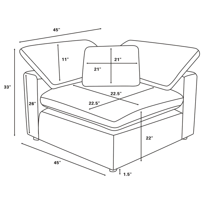 Raleigh Modular Sectionals Grey - U&U Home Budget Furniture (Carteret, NJ)