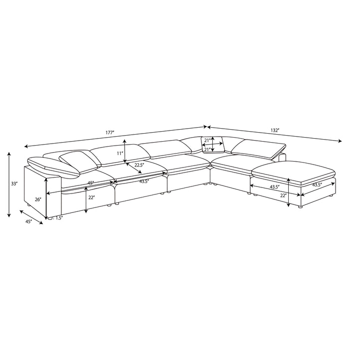 Raleigh Modular Sectionals - U&U Home Budget Furniture (Carteret, NJ)