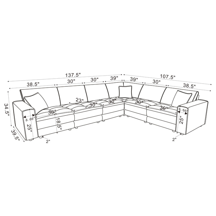 Atlantic Modular Sectionals - U&U Home Budget Furniture (Carteret, NJ)
