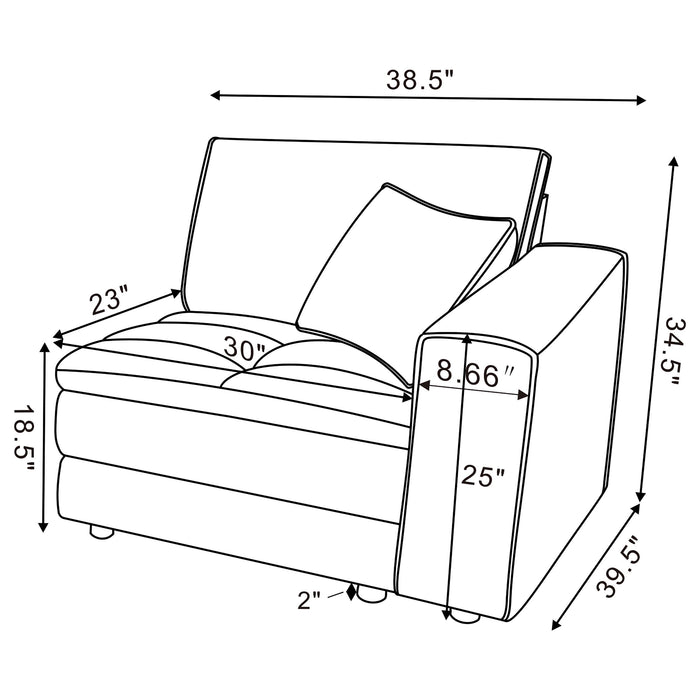 Atlantic Side Chair Sectionals - U&U Home Budget Furniture (Carteret, NJ)