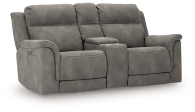 Next-Gen DuraPella Power Reclining Loveseat with Console - U&U Home Budget Furniture (Carteret, NJ)