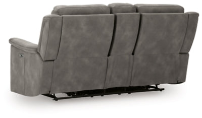 Next-Gen DuraPella Power Reclining Loveseat with Console - U&U Home Budget Furniture (Carteret, NJ)