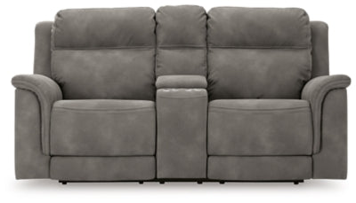 Next-Gen DuraPella Power Reclining Loveseat with Console - U&U Home Budget Furniture (Carteret, NJ)