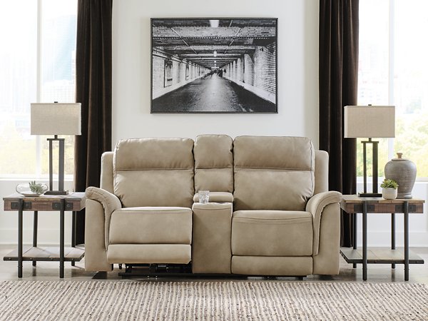 Next-Gen DuraPella Power Reclining Loveseat with Console - U&U Home Budget Furniture (Carteret, NJ)