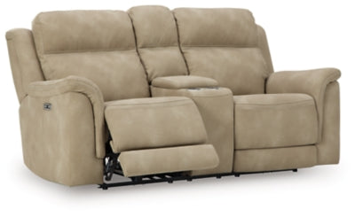 Next-Gen DuraPella Power Reclining Loveseat with Console - U&U Home Budget Furniture (Carteret, NJ)