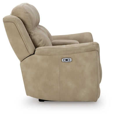 Next-Gen DuraPella Power Reclining Loveseat with Console - U&U Home Budget Furniture (Carteret, NJ)