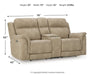 Next-Gen DuraPella Power Reclining Loveseat with Console - U&U Home Budget Furniture (Carteret, NJ)