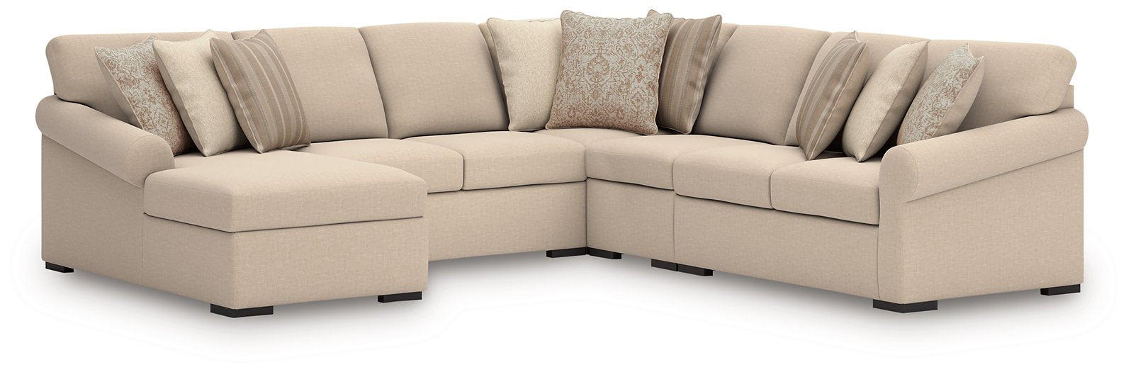LadyMae Sectional with Chaise - U&U Home Budget Furniture (Carteret, NJ)