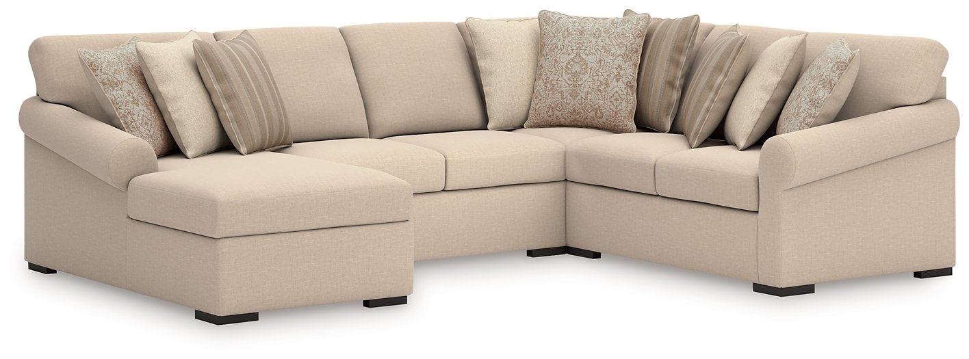 LadyMae Sectional with Chaise - U&U Home Budget Furniture (Carteret, NJ)