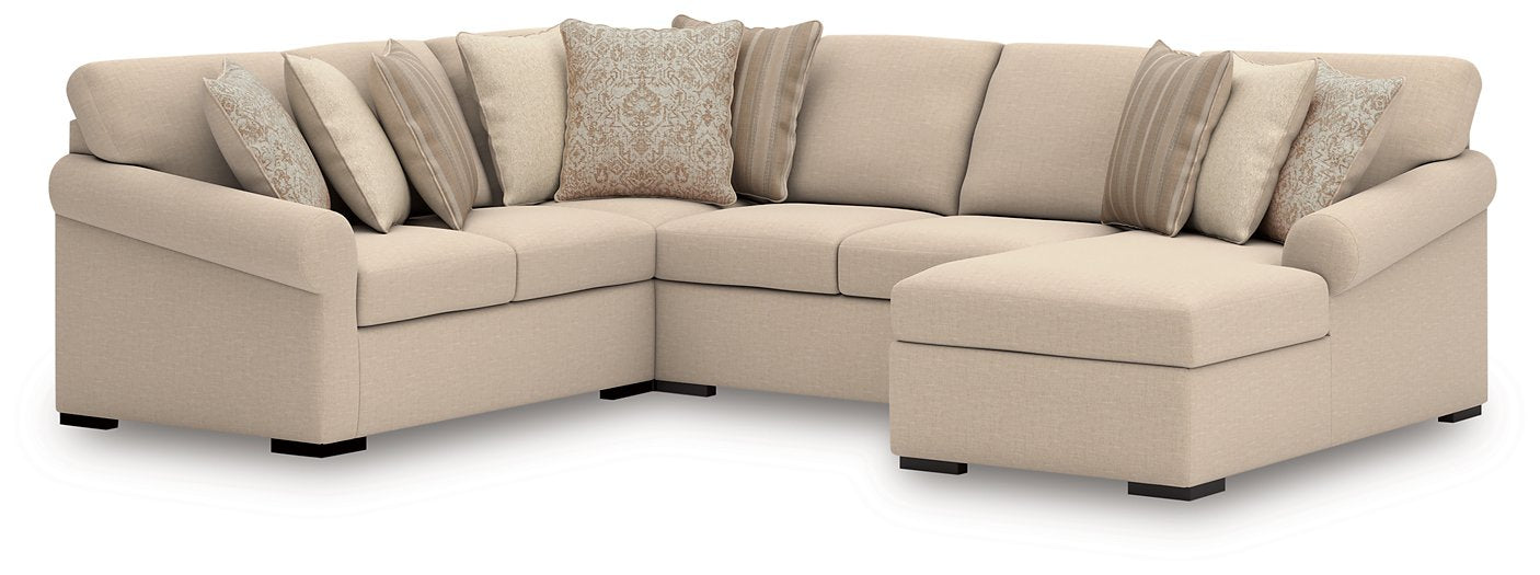 LadyMae Sectional with Chaise - U&U Home Budget Furniture (Carteret, NJ)