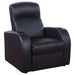 Cyrus Home Theater Upholstered Recliner Black - U&U Home Budget Furniture (Carteret, NJ)