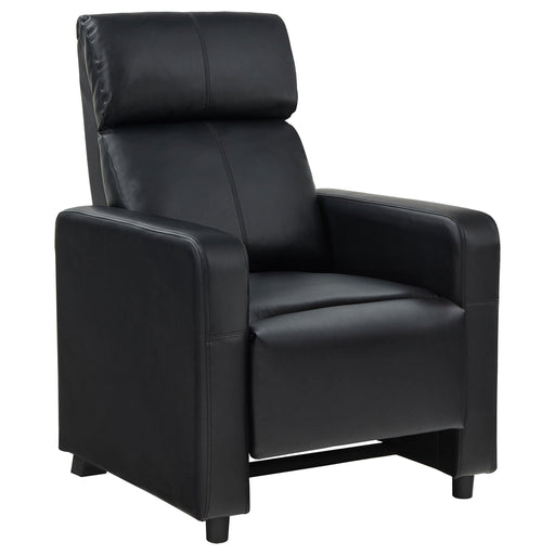 Toohey Home Theater Push Back Recliner Black - U&U Home Budget Furniture (Carteret, NJ)